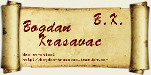 Bogdan Krasavac vizit kartica